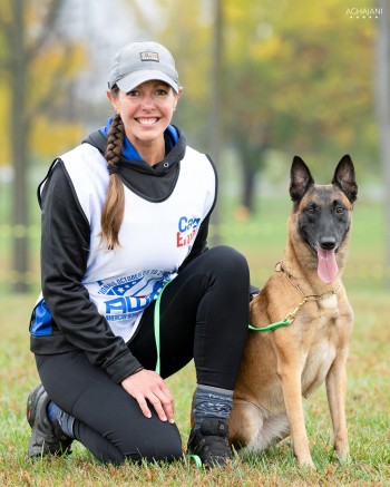Dog trainer with dog